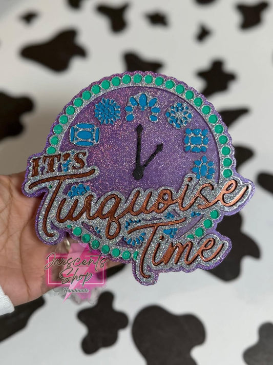 It's Turquoise Time Clock Silicone Freshie Mold - Red River Mold Co