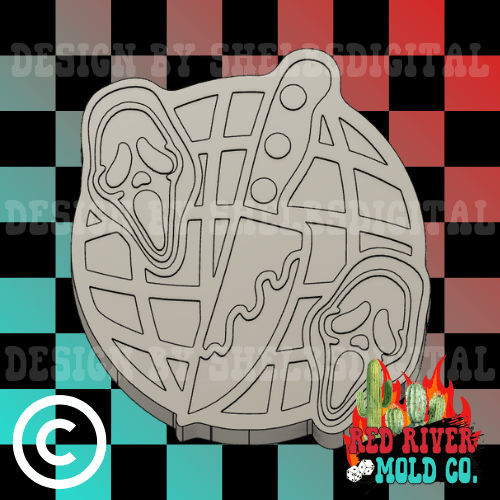 Killer Ghost Disco Ball Silicone Freshie Mold - Red River Mold Co