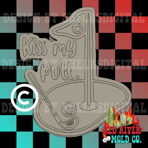 Kiss My Putt Silicone Freshie Mold - Red River Mold Co