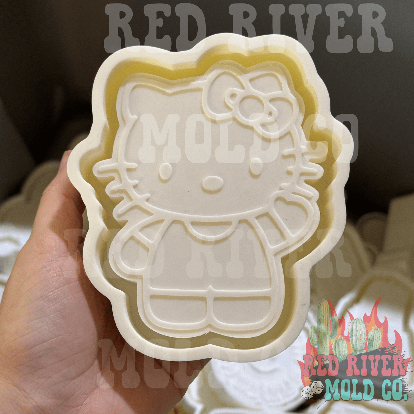 Kitty cat Silicone Freshie Mold (V - day Box Design) - Red River Mold Co