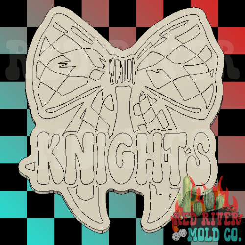 Knights With A Checkered Bow Silicone Freshie Mold - Red River Mold Co