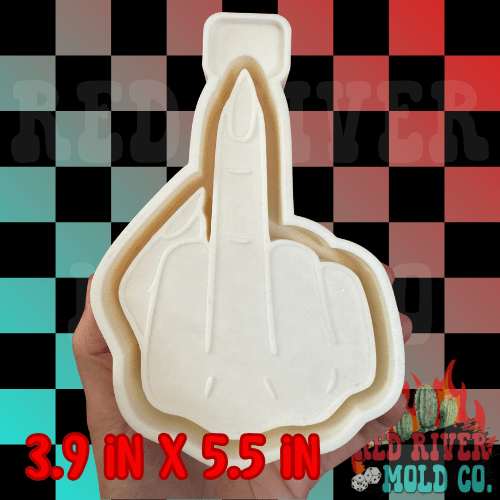 Large Middle Finger Silicone Freshie Mold - Red River Mold Co
