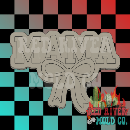 MAMA With A Bow Silicone Freshie Mold - Red River Mold Co