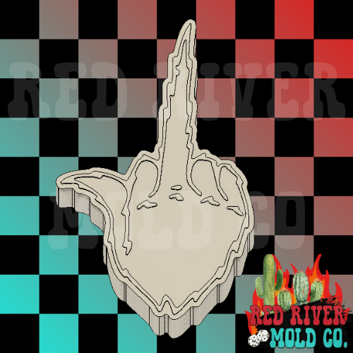 Mean One middle finger Silicone Freshie Mold - Red River Mold Co