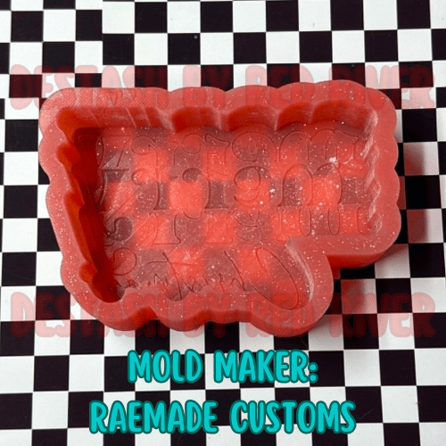 Merry Christmas Destash Silicone Freshie Mold - Red River Mold Co