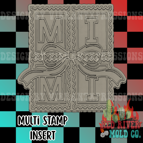 MIMI with a bow Multi Stamp Mold Insert - Red River Mold Co