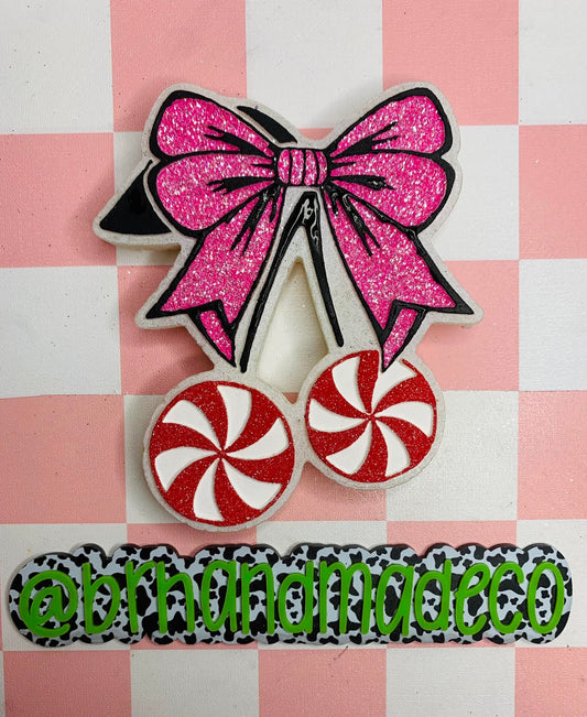 Mint Round Cherries With a Bow Silicone Freshie Mold RRMC Exclusive - Red River Mold Co