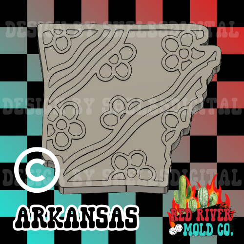 Groovy Arkansas Silicone Freshie Mold