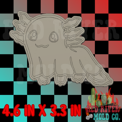 Axolotl Ghost silicone freshie mold