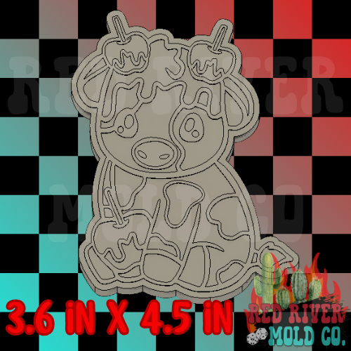 Carmel Apple Cow silicone freshie mold