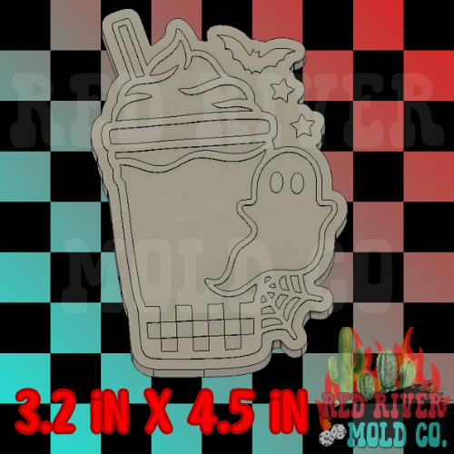 Plain ghost coffee silicone freshie mold