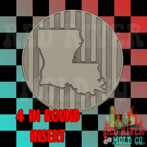 Striped Louisiana 4 in Round Mold Insert