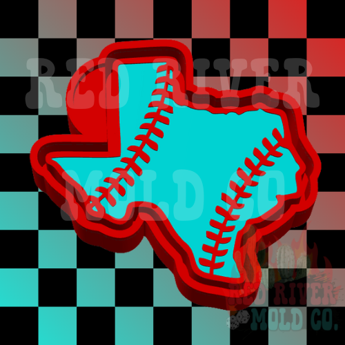 Texas Baseball Silicone Freshie Mold