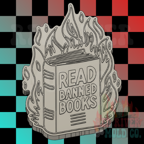 Read Banned Books Silicone Freshie Mold