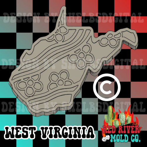 Groovy West Virginia Silicone Freshie Mold