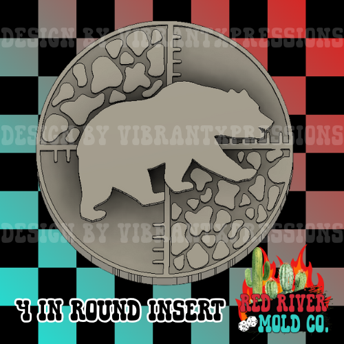 Camo Bear Scope 4 in Round Mold Insert