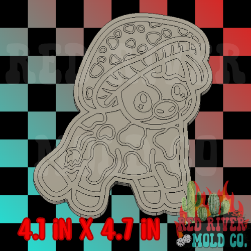 Mushroom cow Silicone Freshie Mold