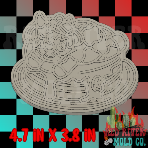 Pancake Cow Silicone Freshie Mold