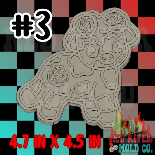 Donut Cow #3 Silicone Freshie Mold