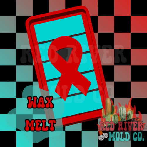 Awareness Ribbon Silicone Wax Melt Snap Bar Mold (AGS Mold)