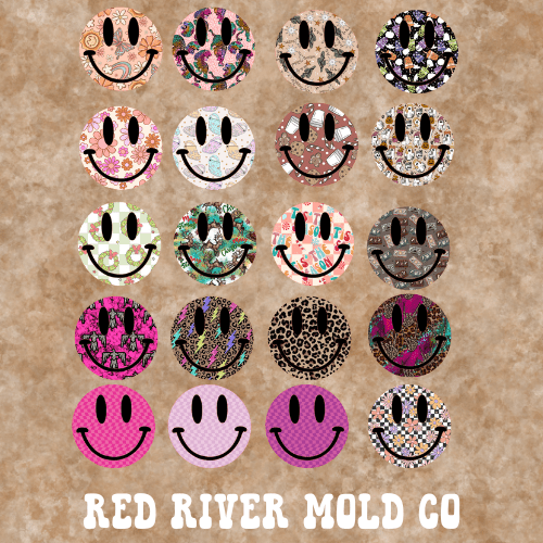MSM Smiley Flower MIDDLE cardstock grab bag - Red River Mold Co