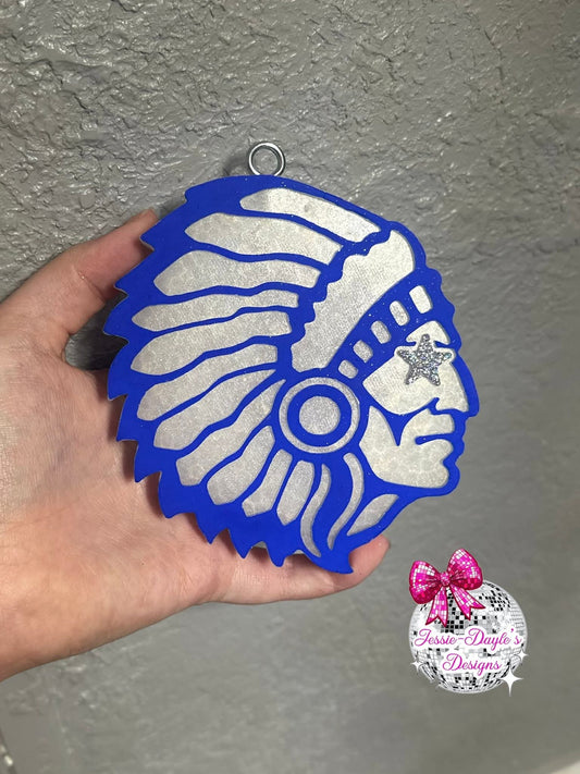 Native American Mascot With Star Eyes Silicone Freshie Mold - Red River Mold Co