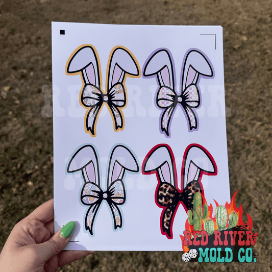 Natollie Creation's bunny ears with a bow cardstock grab bag - Red River Mold Co