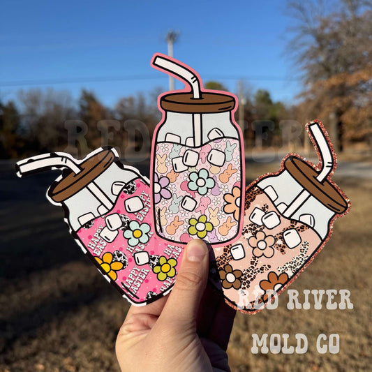 Natollie Creations Floral Ice Coffee cardstock grab bag - Red River Mold Co