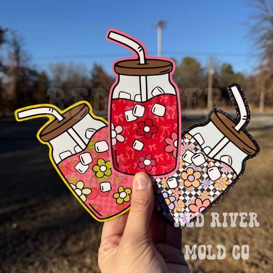 Natollie Creations Floral Ice Coffee cardstock grab bag - Red River Mold Co