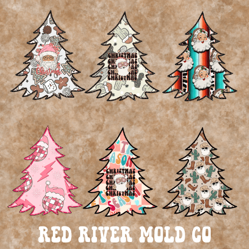 Natollie's Creation's Blank Christmas Tree cardstock grab bag - Red River Mold Co