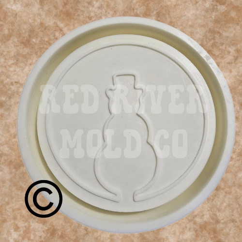 Neon Snowman Circle Silicone Freshie Mold RRMC Exclusive - Red River Mold Co