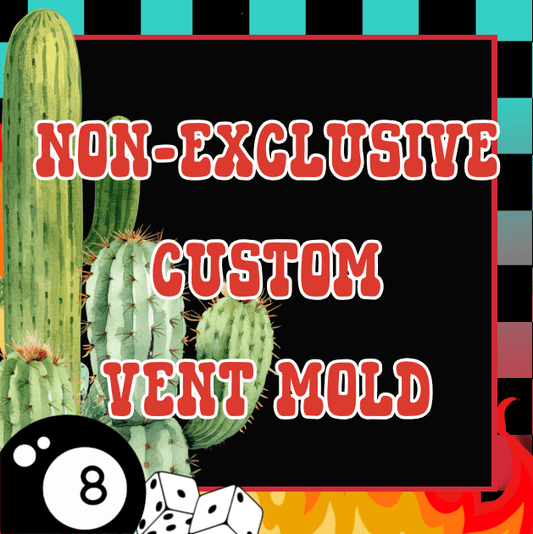 NON - EXCLUSIVE Custom Silicone Double Vent Freshie Mold (read desciption) - Red River Mold Co