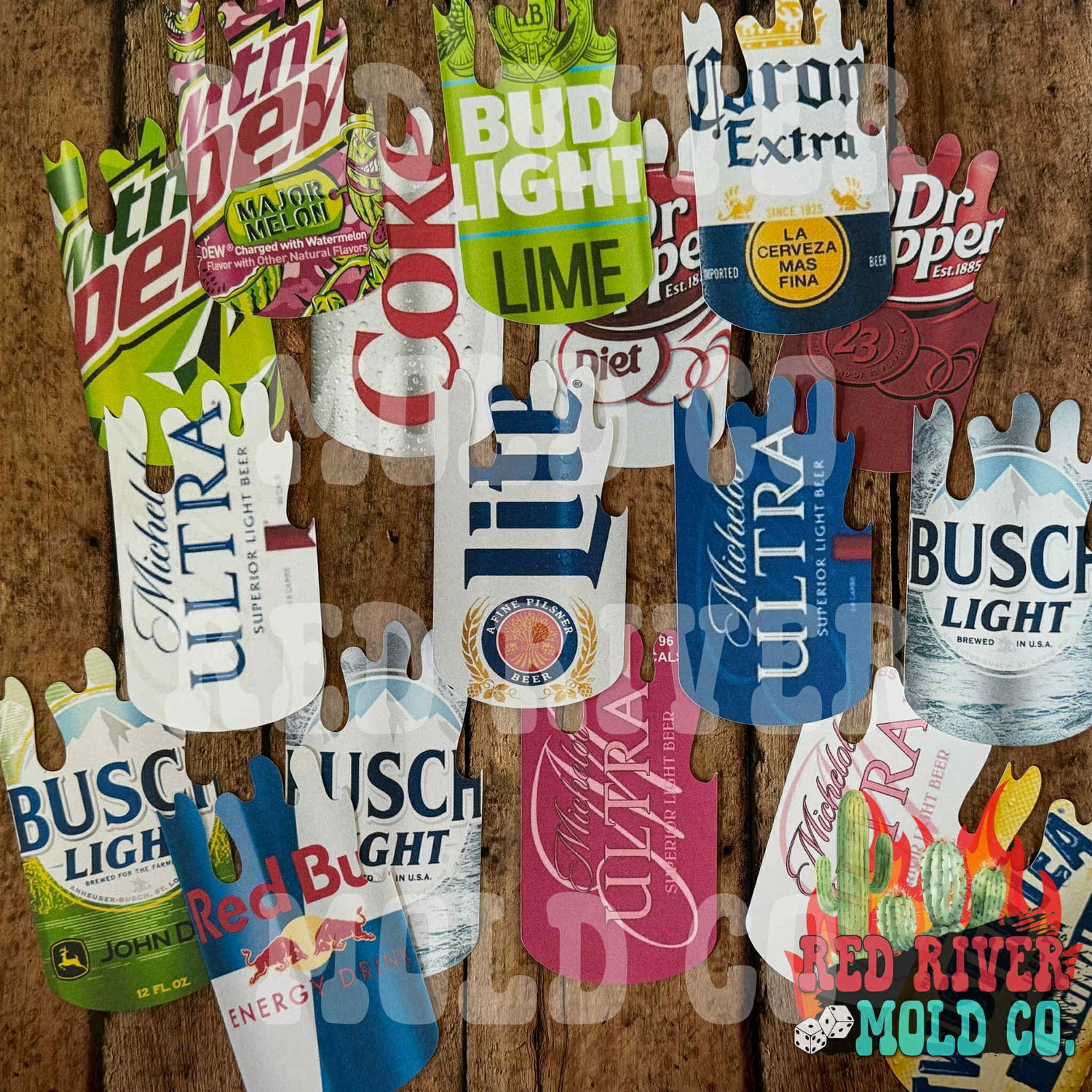 Nopalea Creek Slim Drip Can cardstock grab bag - Red River Mold Co