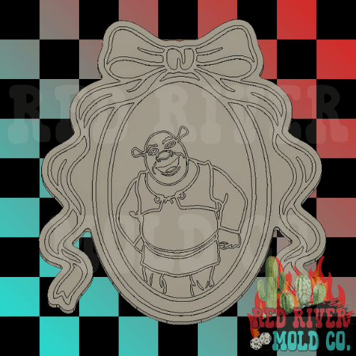 Ogre in a frame Silicone Freshie Mold - Red River Mold Co