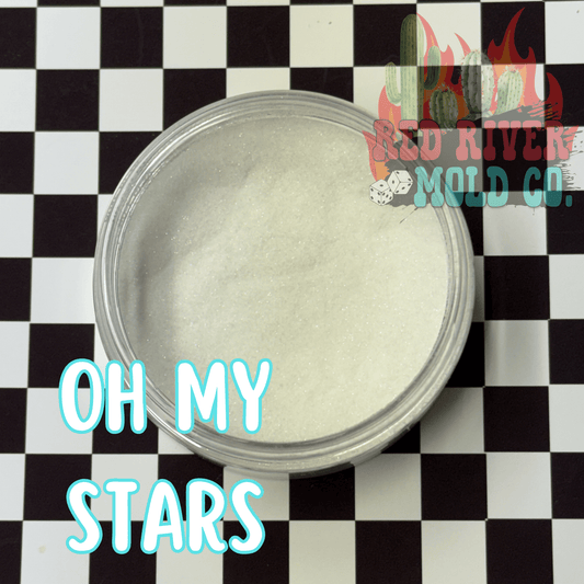 Oh My Stars Premium Ultra Fine Glitter Dust (1/500) Holographic translucent - Red River Mold Co