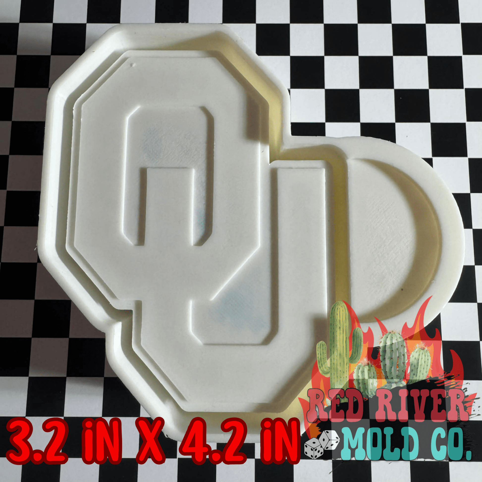 Oklahoma U Silicone Freshie Mold - Red River Mold Co