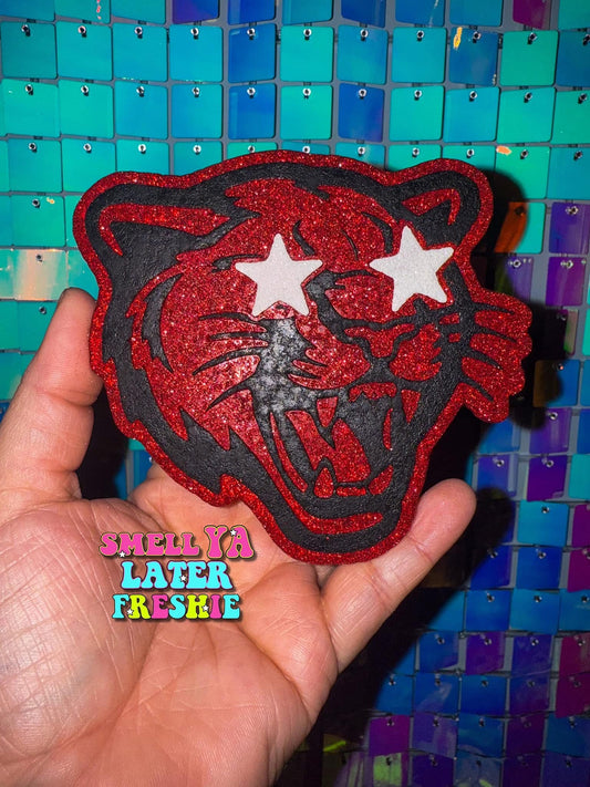 Panther/Cougar with star eyes Silicone Freshie Mold - Red River Mold Co