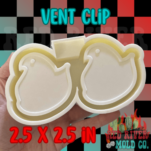 Peep Chick Silicone Double Vent Freshie Mold - Red River Mold Co