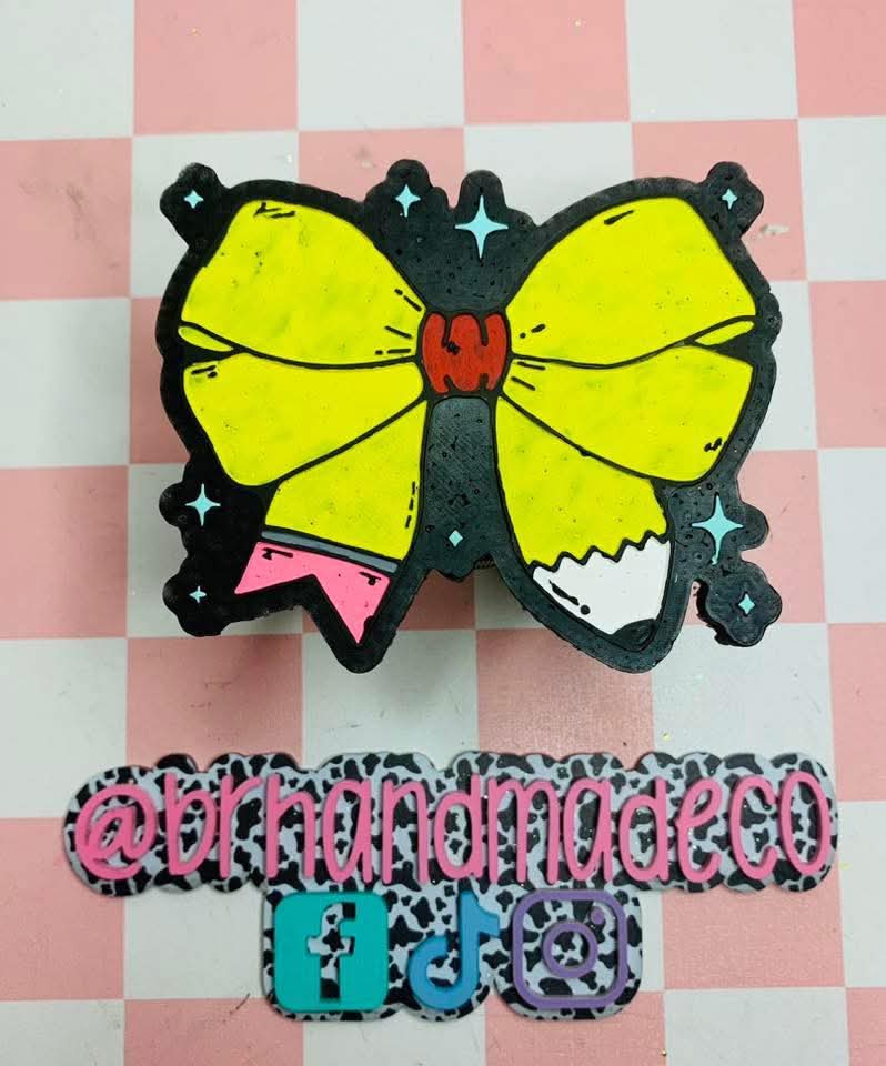 Pencil Bow Silicone Freshie Mold - Red River Mold Co