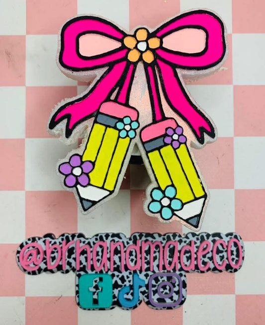 Pencil Cherries with a bow Silicone Freshie Mold (COPYRIGHT PROTECTED) - Red River Mold Co