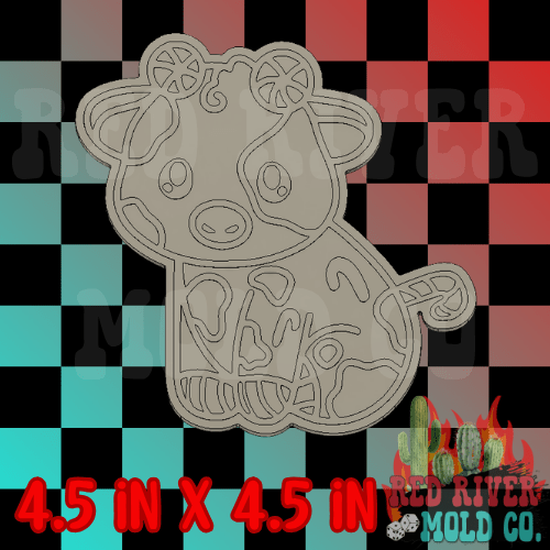 Peppermint Cow Silicone Freshie Mold - Red River Mold Co