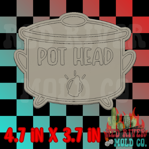 Pot Head Crockpot silicone freshie mold - Red River Mold Co