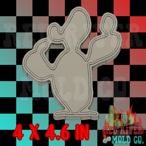 Prickly Pear Cactus Silicone Freshie Mold - Red River Mold Co