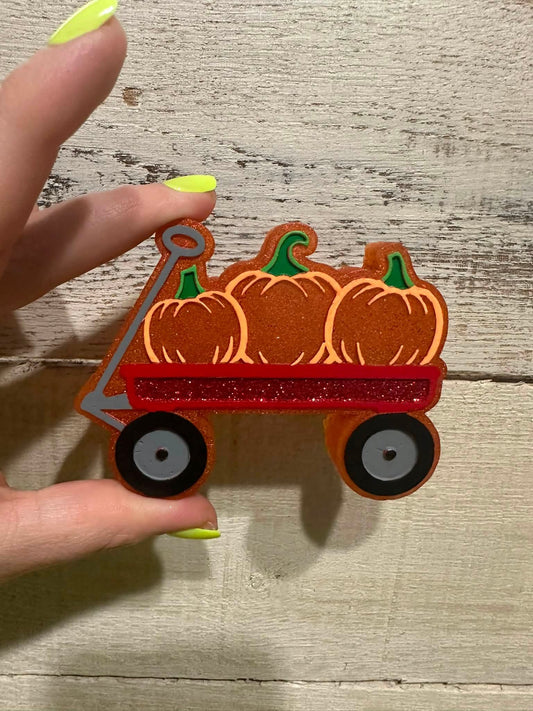 Pumpkins In A Wagon Silicone Freshie Mold - Red River Mold Co