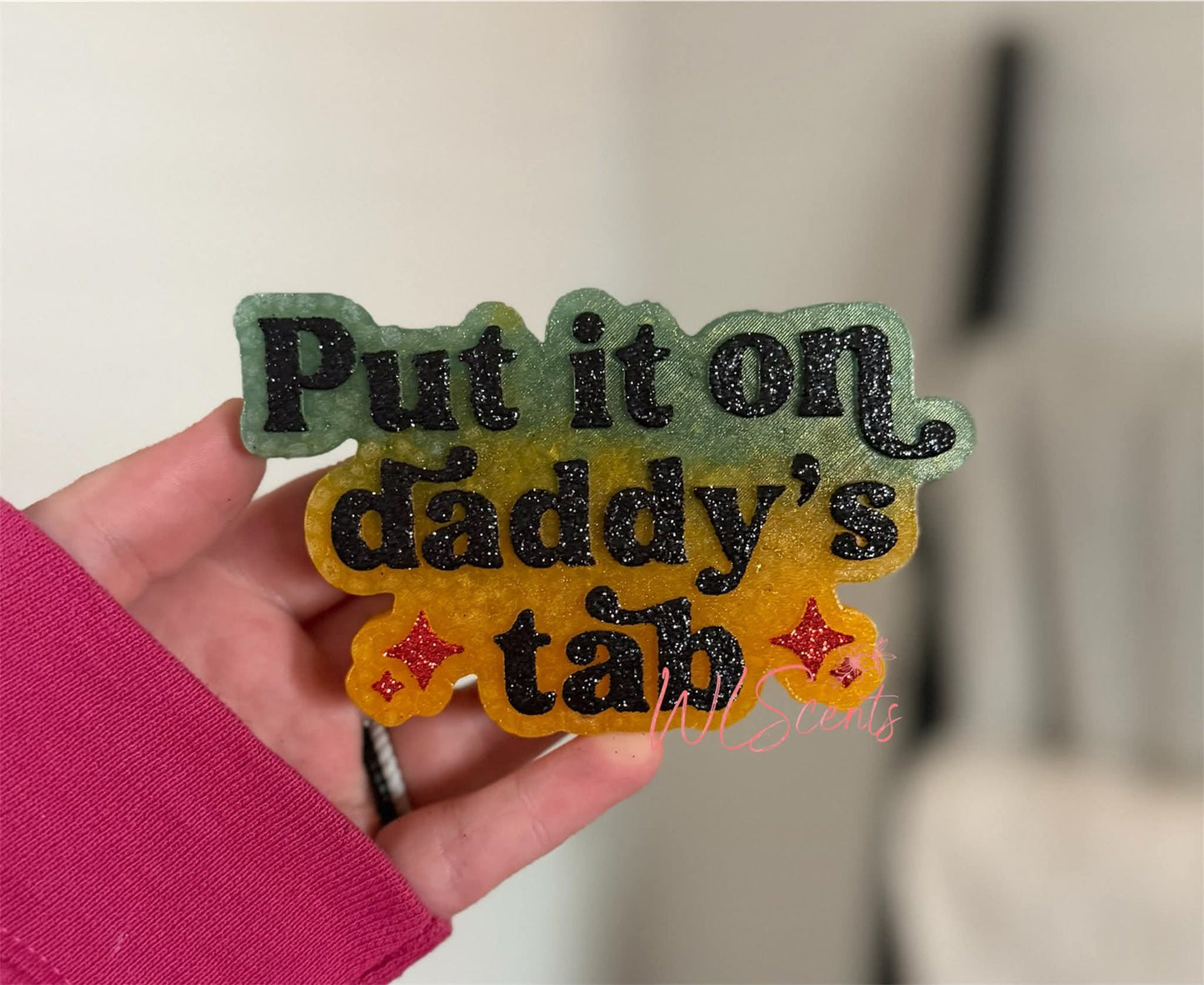 Put It On Daddy's Tab Silicone Freshie Mold - Red River Mold Co