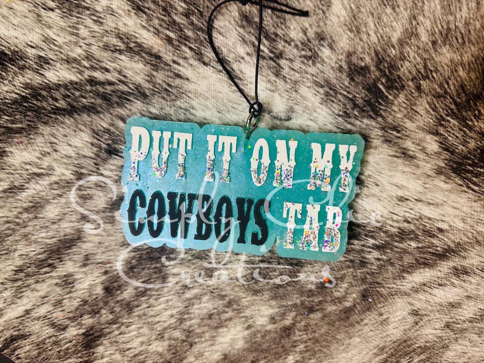 Put It On My Cowboy's Tab Silicone Freshie Mold - Red River Mold Co