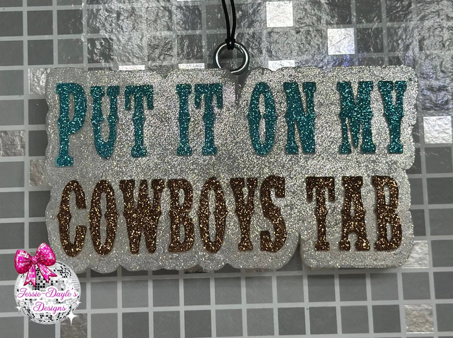 Put It On My Cowboy's Tab Silicone Freshie Mold - Red River Mold Co