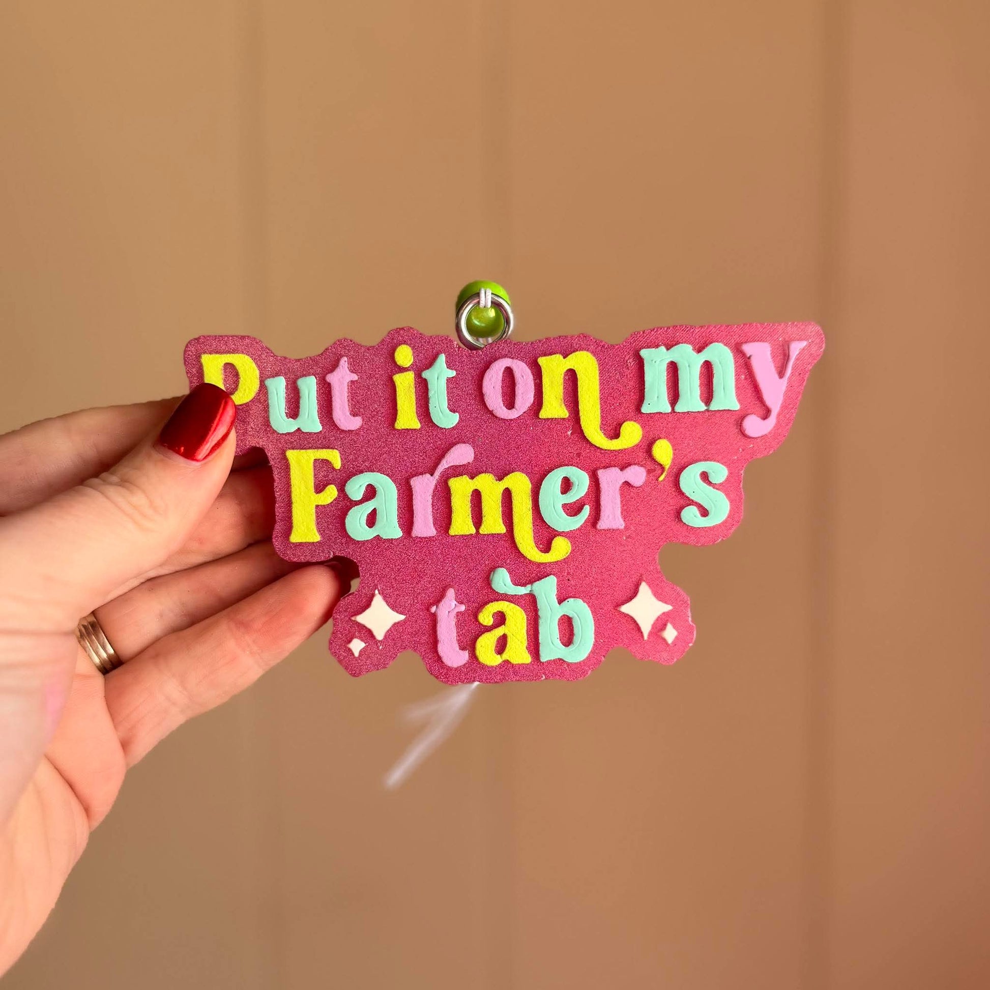 Put It On My Farmer's Tab Silicone Freshie Mold - Red River Mold Co