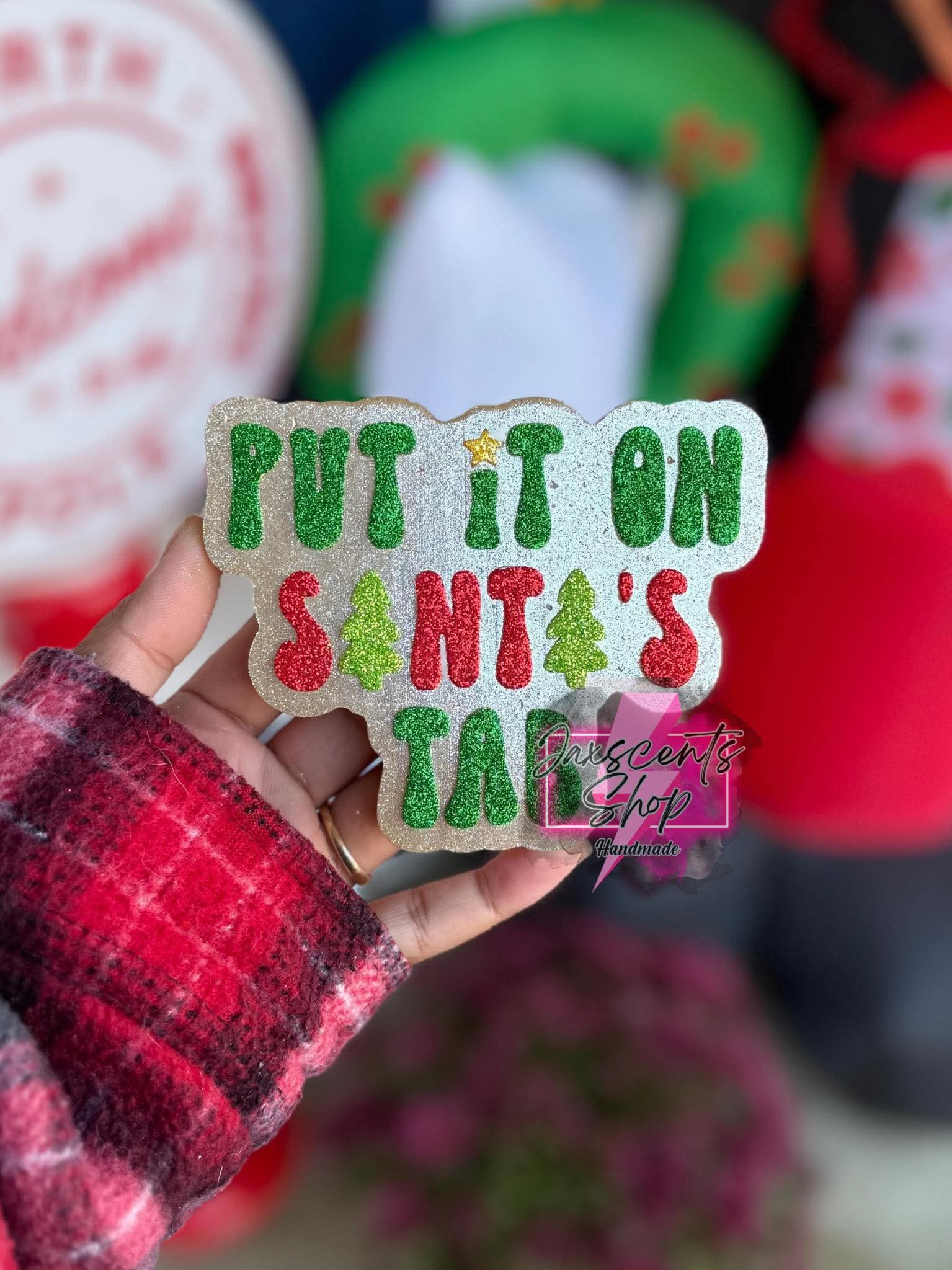 Put It On Santa's Tab Silicone Freshie Mold - Red River Mold Co