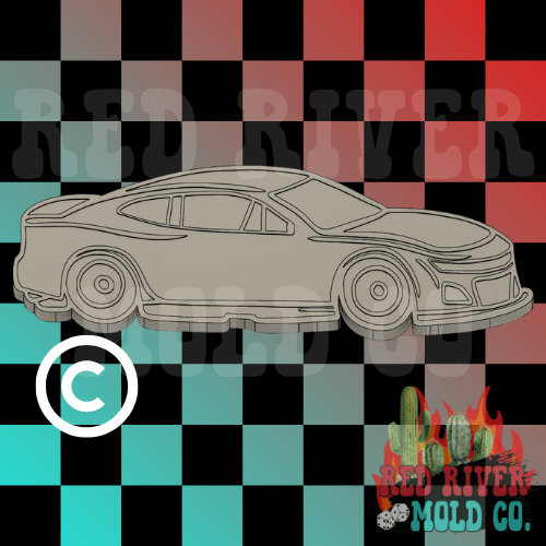 Race Car Silicone Freshie Mold - Red River Mold Co
